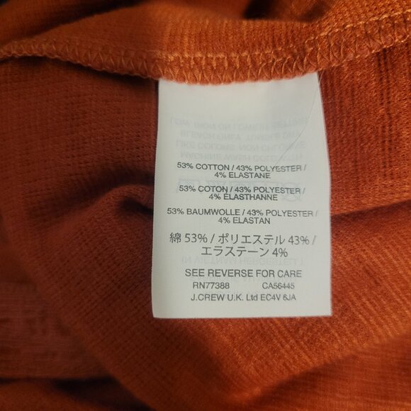 Madewell Texture & Thread Off-The-Shoulder Dress Size Large Burnt Orange. - Picture 8 of 9